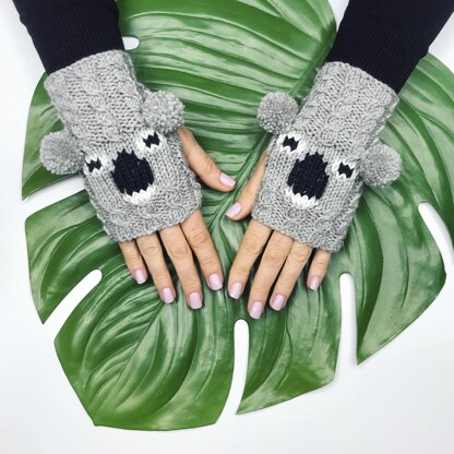 Koala Fingerless Mitts