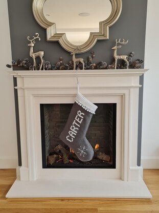 Personalised Bobble Name Christmas Stocking