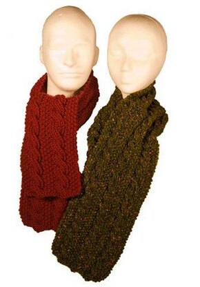 Easy Reversible Cable Scarves