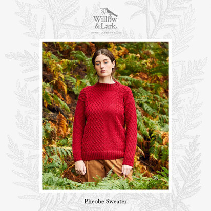 Pheobe Sweater -  Knitting Pattern For Women in Willow & Lark Heath Solids by Willow & Lark