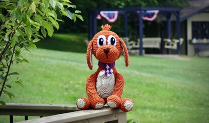 Go Dog Tag Orange Dog Amigurumi