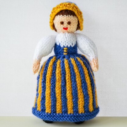 Finland National Costume Doll Knitting Pattern - Toy Knitting Pattern