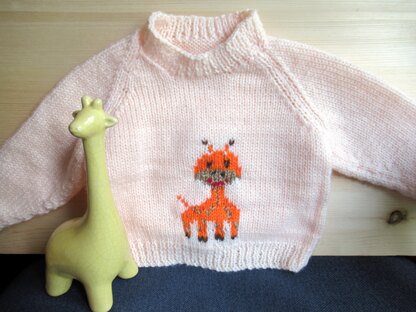 Baby Giraffe Motif Jumper