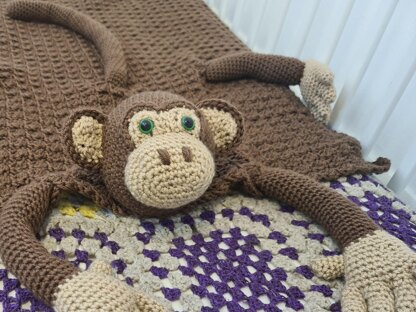 3in1 Jungle Monkey Baby Blanket
