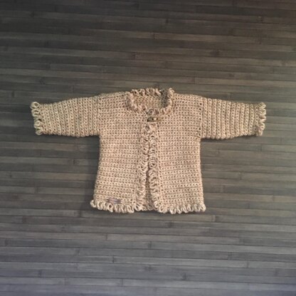 Renee Loveknot Cardigan Hat and Booties Prem - 10 Years