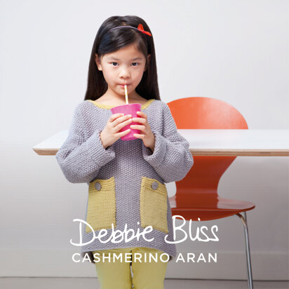 "Zoey Jumper" - Jumper Knitting Pattern For Girls in Debbie Bliss Cashmerino Aran - DBS070