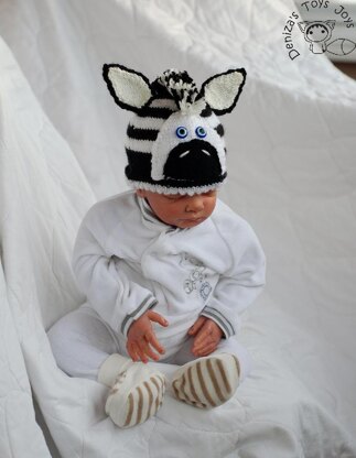 New Born Baby Zebra Hat