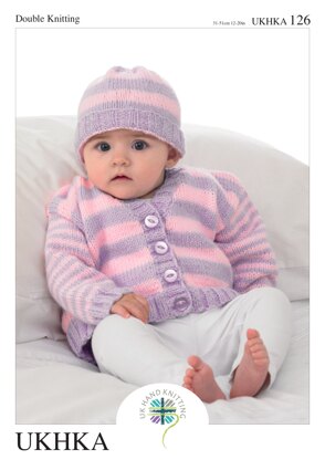 UKHKA 126 Cardigans and Hat - UKHKA126pdf - Downloadable PDF