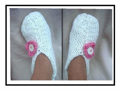 618, KNITTING PATTERN, Women's cozy slippers