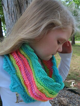 Coral Reef Sea Breeze Youth Infinity Scarf