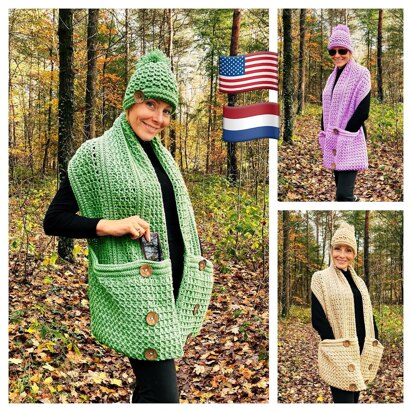 SNAZZY SNUGGLE SHAWL & HAT SET