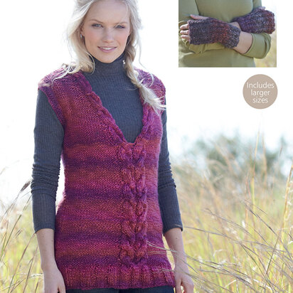 Tunic and Wristwarmers in Sirdar Sylvan - 7487