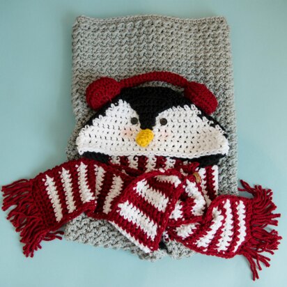 Hooded Penguin Blanket