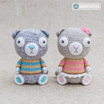 Scottish Fold Cats Luigi and Fiona by AradiyaToys