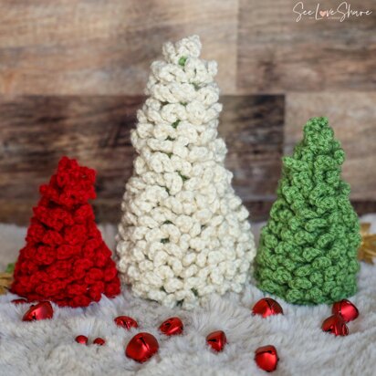 Adjustable Douglas Fir Crochet Christmas tree trio – Beginner Guide & Pattern