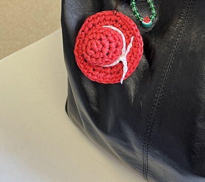 Mini Straw Hat keychain Crochet pattern