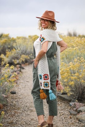 Perennial Granny Square Scarf