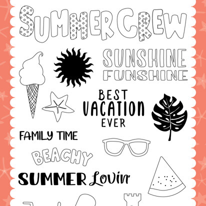 Carta Bella Paper Summer Crew Stamp Set