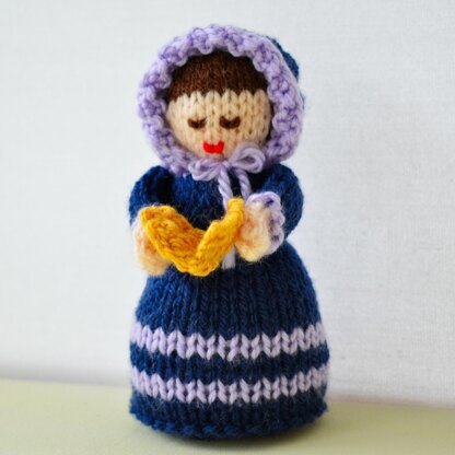 Christmas Carol Singer Doll Knitting Pattern - Toy Knitting Pattern