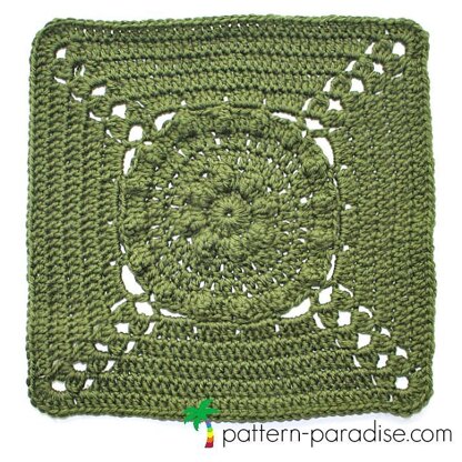 Tranquil Garden Afghan Square