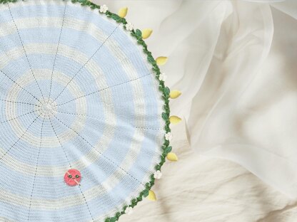 Lemon Flower Crochet Bouquet Blanket