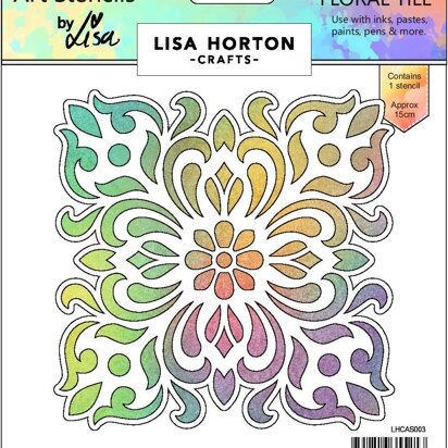 Lisa Horton Floral Tile Stencil