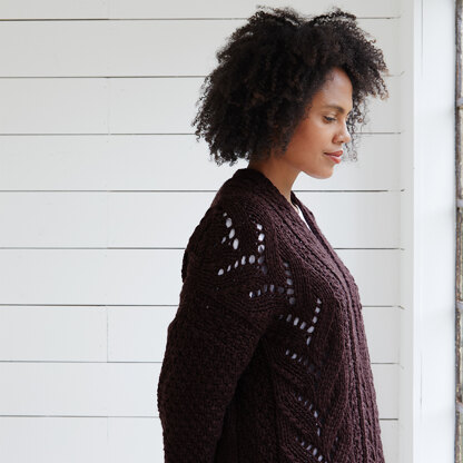 Salthouse Cardigan - Knitting Pattern For Women in Debbie Bliss Paloma