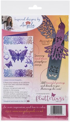 Angela Poole Designs Angela Poole A5 Photopolymer Stamp Set - Flutterings