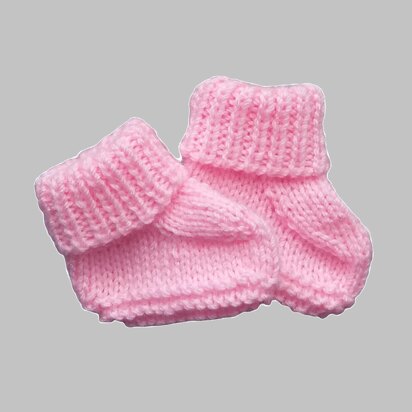 Preemie Pink Bootees for Baby