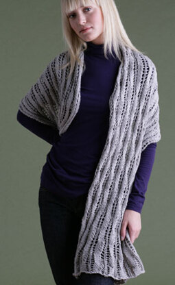 Lace Wrap in Lion Brand Cotton-Ease - 60500