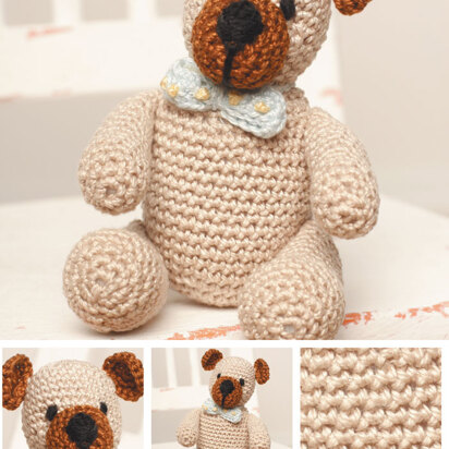 Teddy Bear in DMC Petra Crochet Cotton Perle No. 3