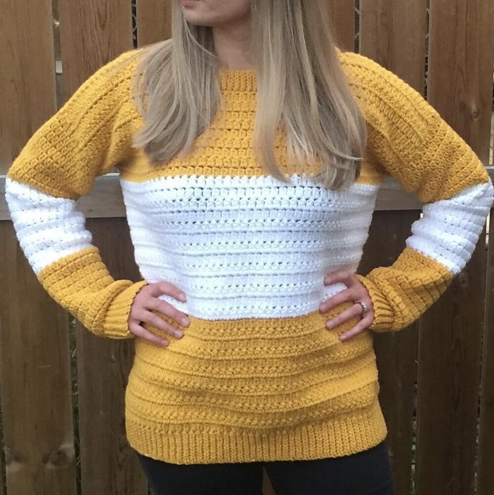 Crochet color block 2025 sweater pattern