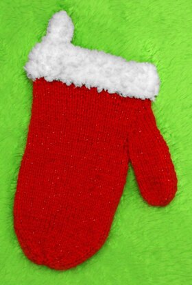 Christmas Mitten stocking gift bag (24 cms tall)