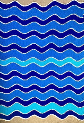 Tunisian ripple blanket by HueLaVive