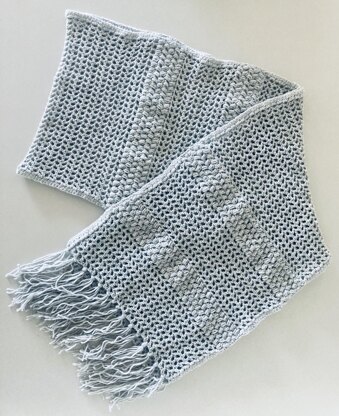 Mesh Stitch Long Winter Scarf