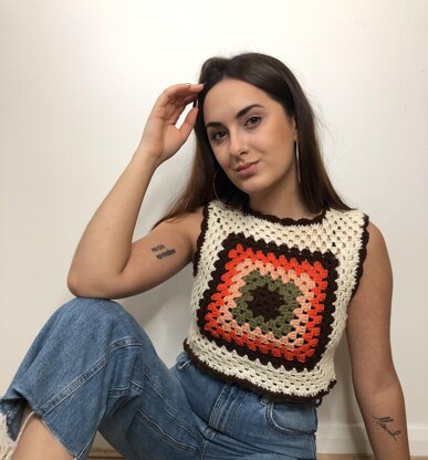 Classic Granny Square Vest Crochet Pattern