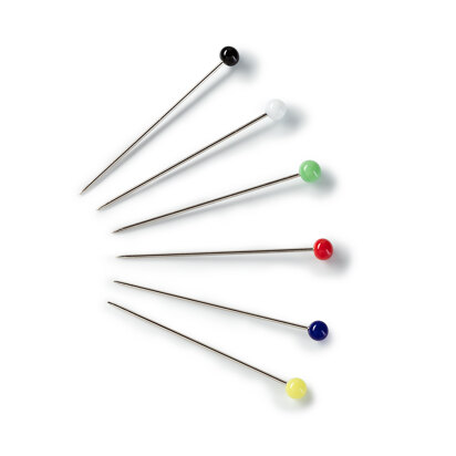 Prym Glass-Headed Pins No. 9 Assorted Colours 0.60 x 30 mm