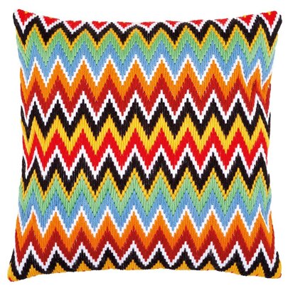 Vervaco Zigzag Lines Long Stitch Cushion Kit - 40 x 40cm