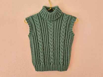 Humpty Sleeveless Polo Neck Top