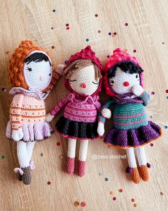 POPPIE CROCHET PATTERN in English by Zess - tutorial pdf amigurumi easy to follow doll