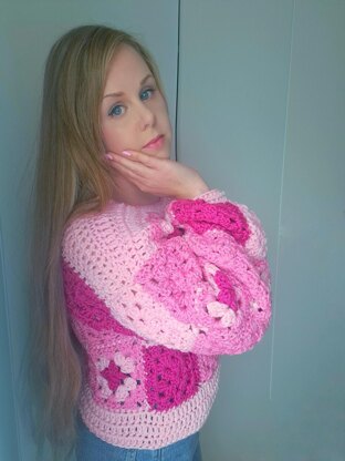 Crochet Granny Square Sweater Pattern