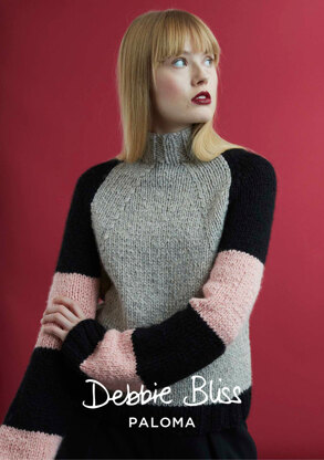 "Anni Jumper" - Jumper Knitting Pattern For Women in Debbie Bliss Paloma - DB222