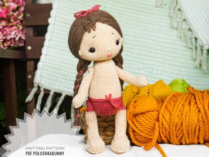 Knitting Pattern - 10''/25cm Baby Doll