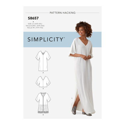Simplicity 8657 Women's Caftan with Options for Design Hacking - Paper Pattern, Size A (XXS-XS-S-M-L-XL-XXL)