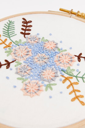 DMC Sunset Flowers Embroidery Pattern - PAT1233 - Downloadable PDF