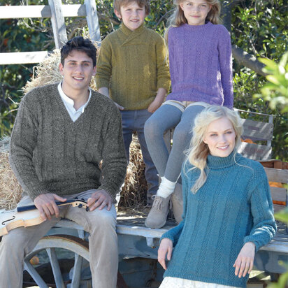 Family Sweaters in Sirdar Harrap Tweed DK - 7396