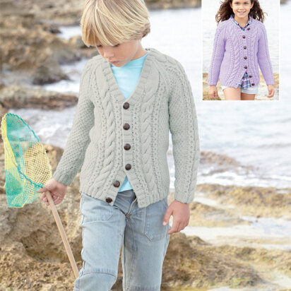 Girl's and Boy's Cardigans in Sirdar Supersoft Aran - 2383 - Downloadable PDF