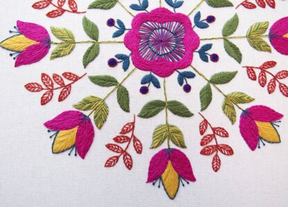 Free Hand Embroidery Pattern for October – Marigold Flower - Stitchdoodles