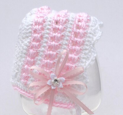 Pearls & Lace Bonnet & Booties 14-137
