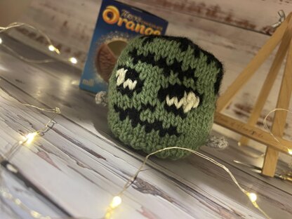 Frankenstein Inspired Chocolate Orange Cover Knitting Pattern